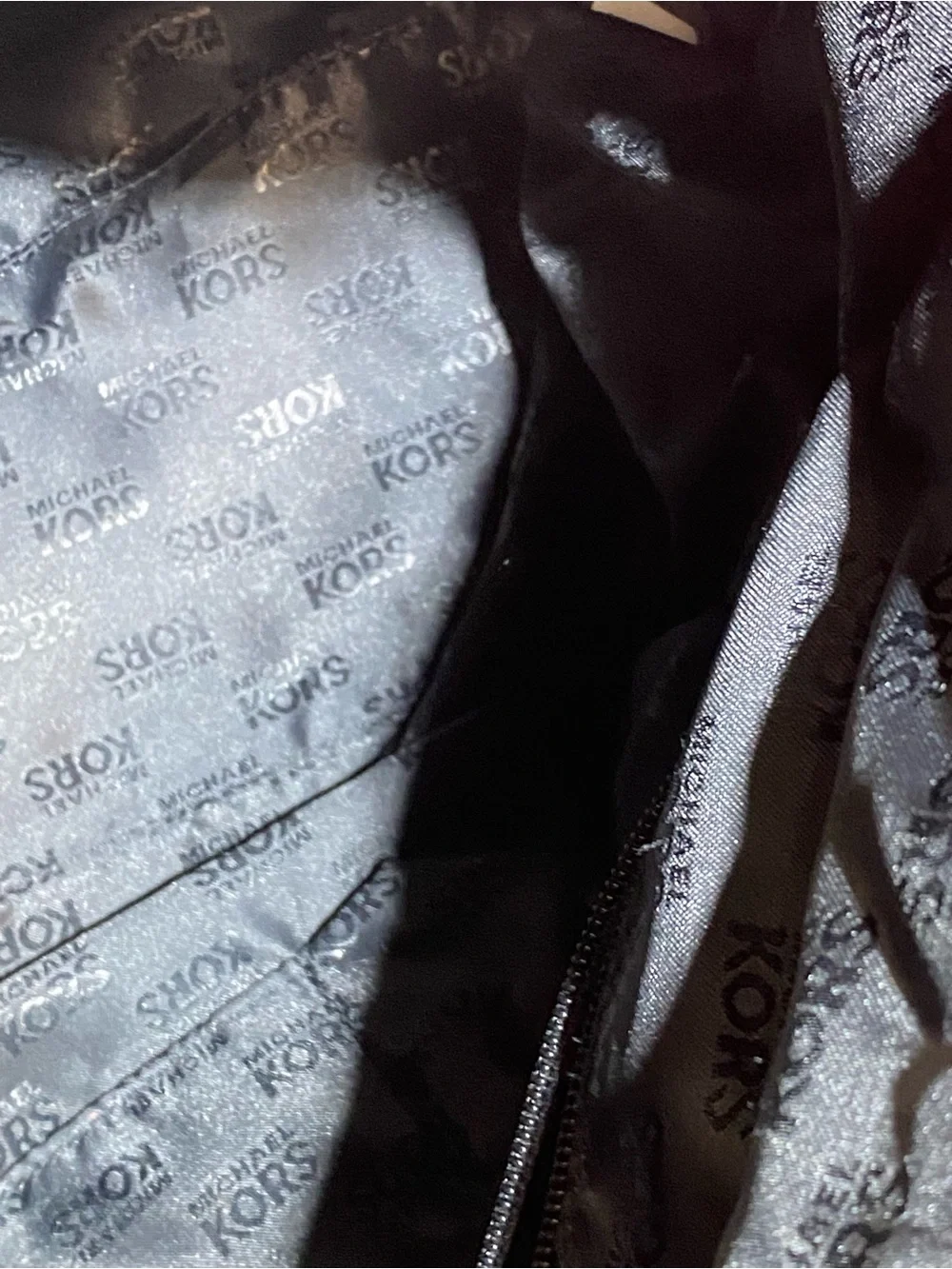 Michael Kors Black Logo Crossbody with Silver Hardware